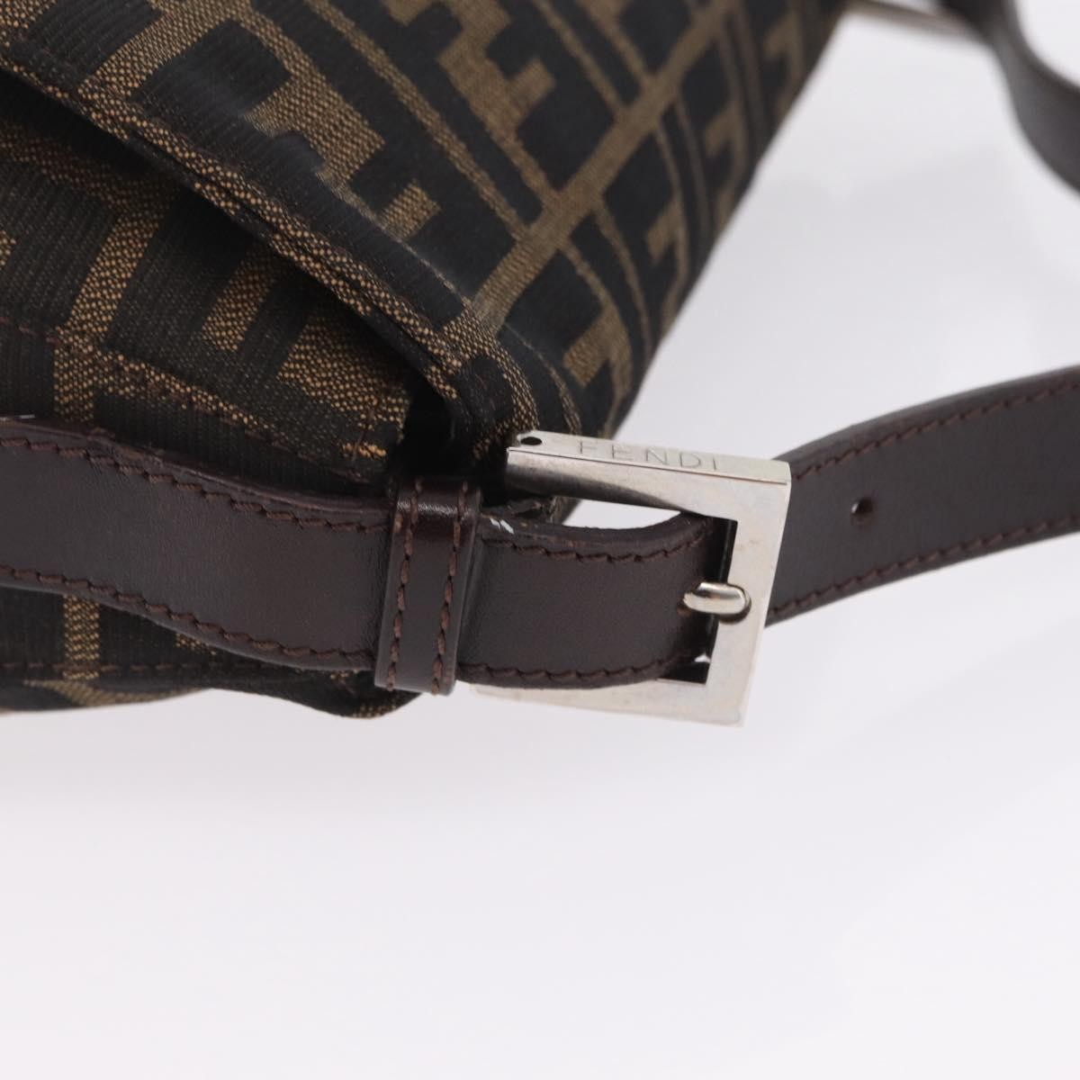 Fendi Zucchino Mamma Baguette Canvas, Brown, Canvas, Shoulder Bag