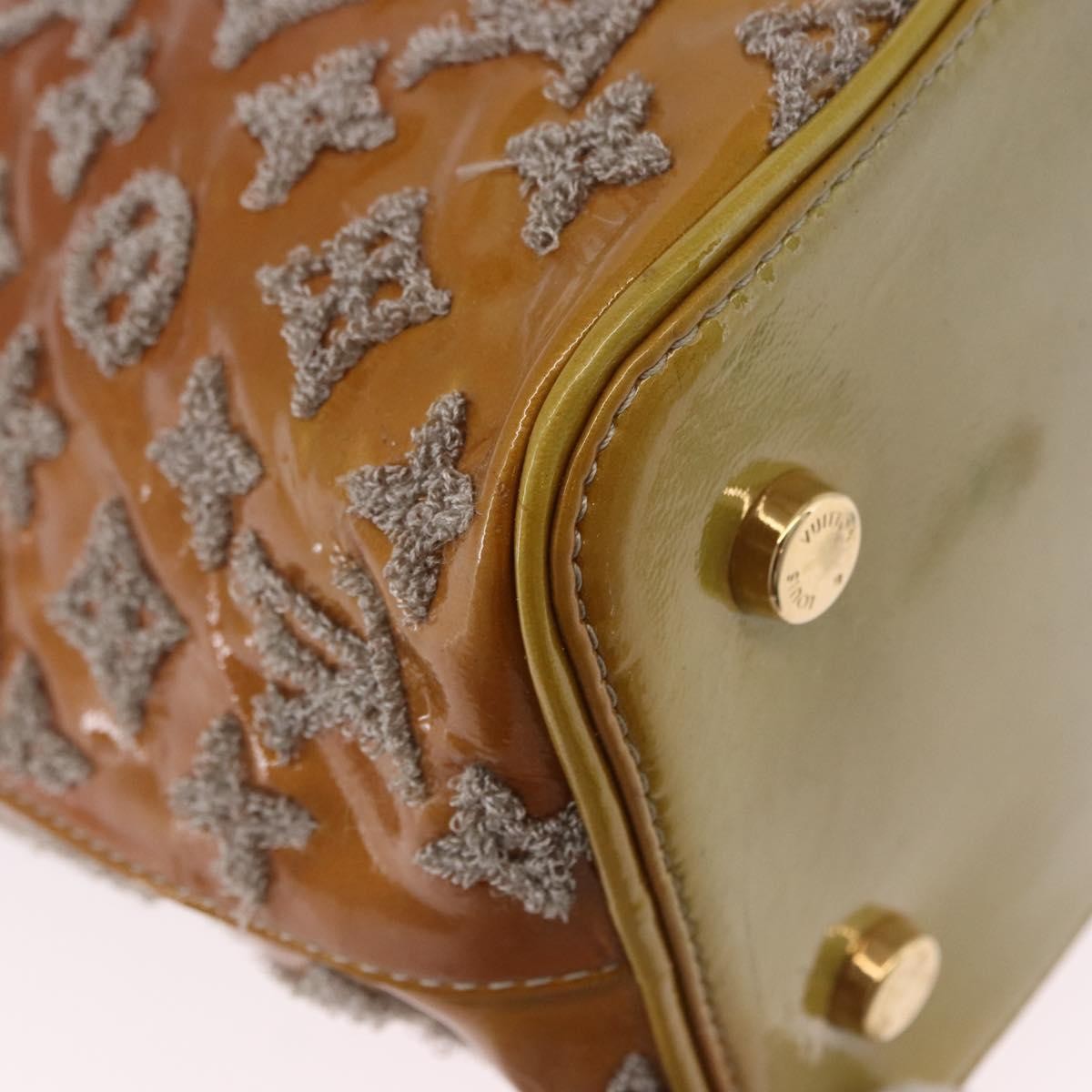 Louis Vuitton Fascination Lockit Patent Lambskin, Brown, Pearl, Handbag