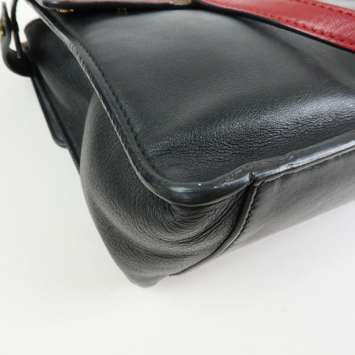 Fendi Flip Leather and Suede, Black, Leather, Tote Bag