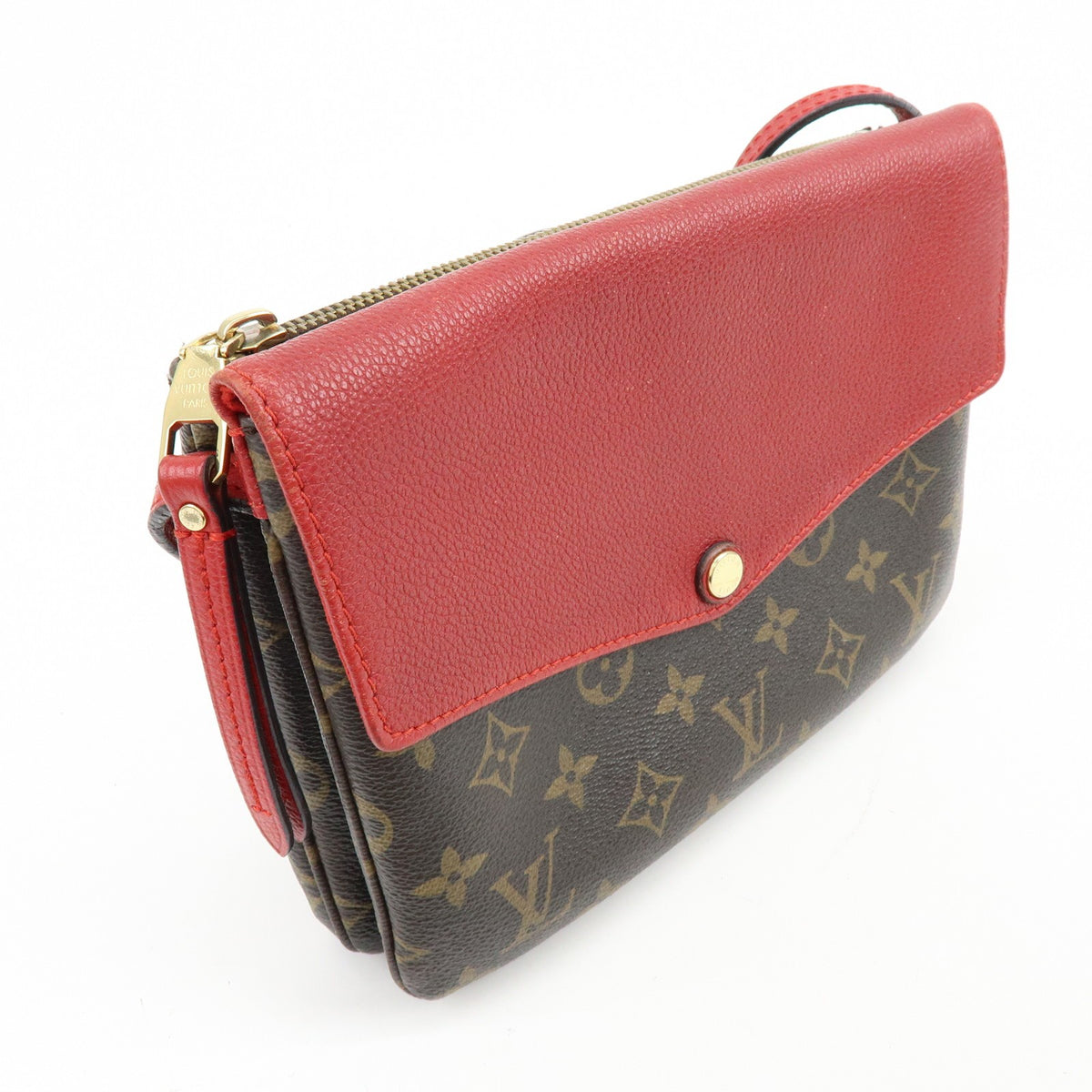 Louis Vuitton Twice Monogram Canvas and Leather, Brown, Canvas, Handbag