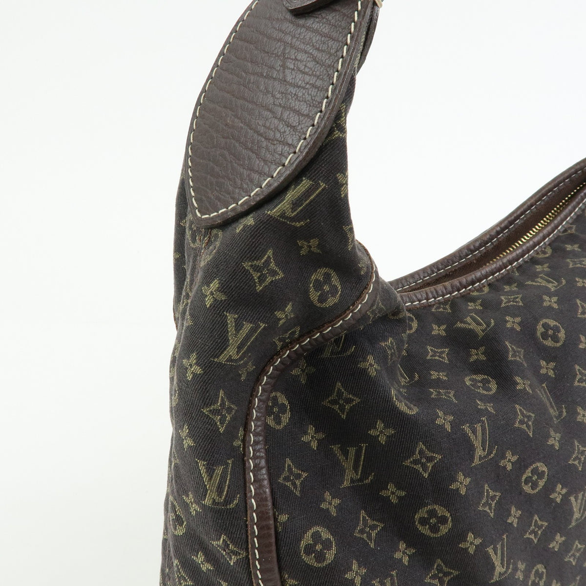 Louis Vuitton Manon Mini Lin, Brown, Canvas, Handbag