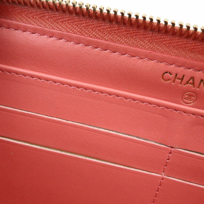 Chanel Zip Around Organizer Quilted Caviar, Pink, Leather, Wallet