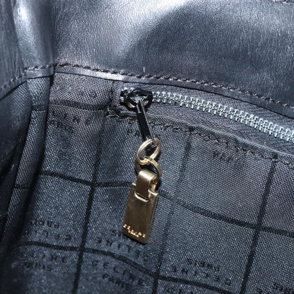 Celine Shoulder bag circle logo Leather, Black, Leather, Shoulder Bag