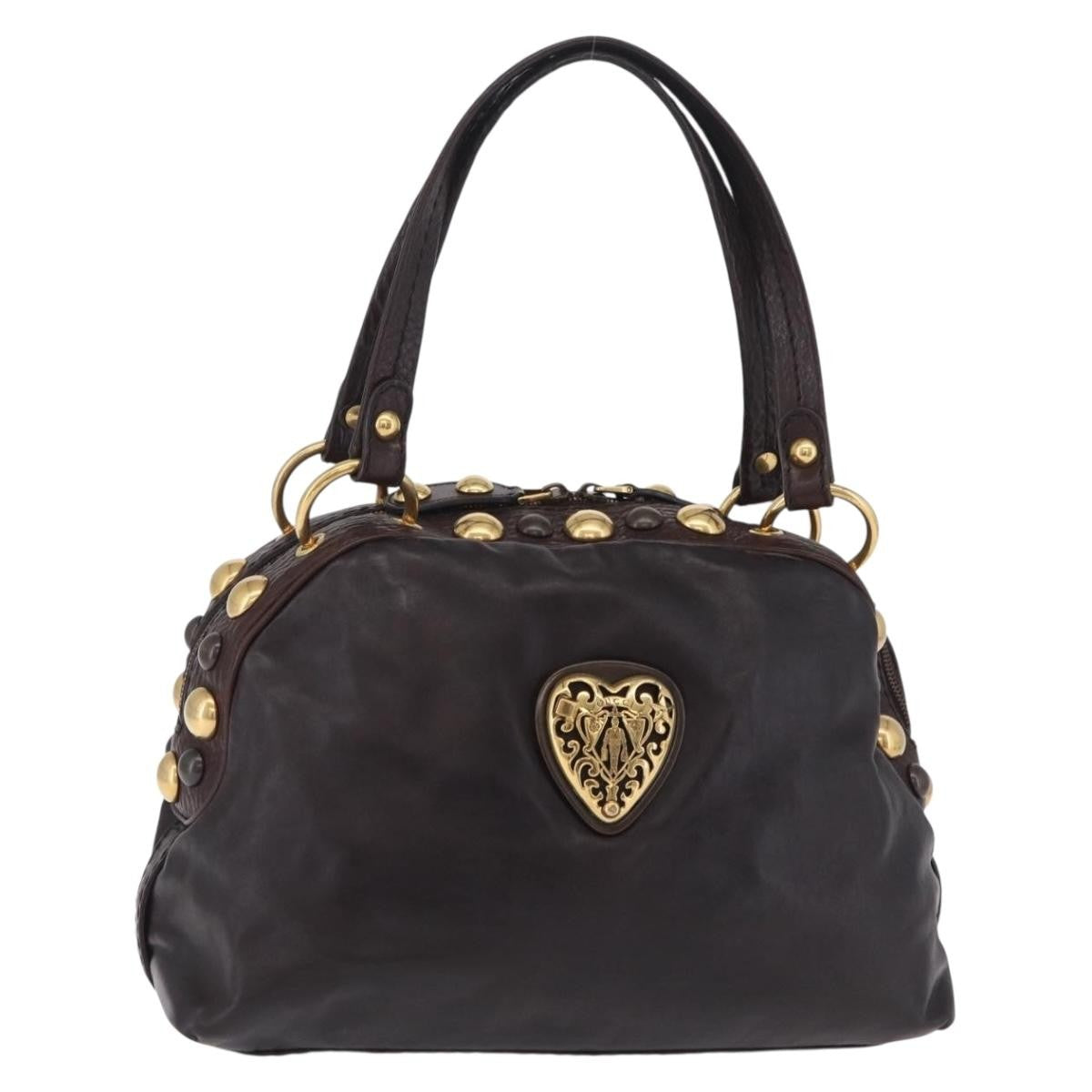 Gucci Babouska Heart Dome Satchel Leather, Black, Leather, Handbag