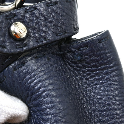 Fendi Peekaboo Soft Leather, Navy, Leather, Handbag