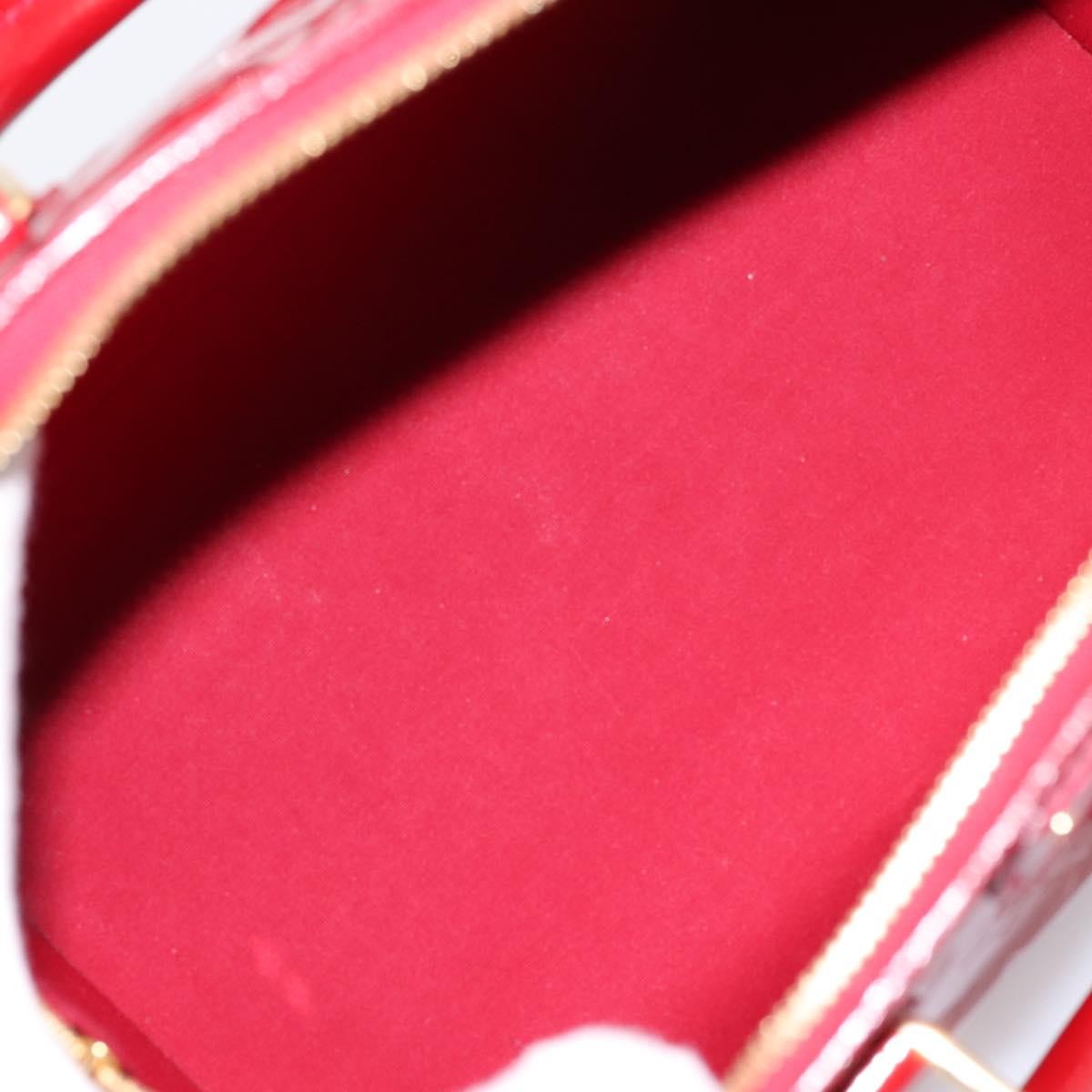 Louis Vuitton Montana Monogram Vernis, Red, Patent Leather, Handbag