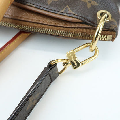 Louis Vuitton Pallas Monogram Canvas with Leather, Brown, Canvas, Tote Bag