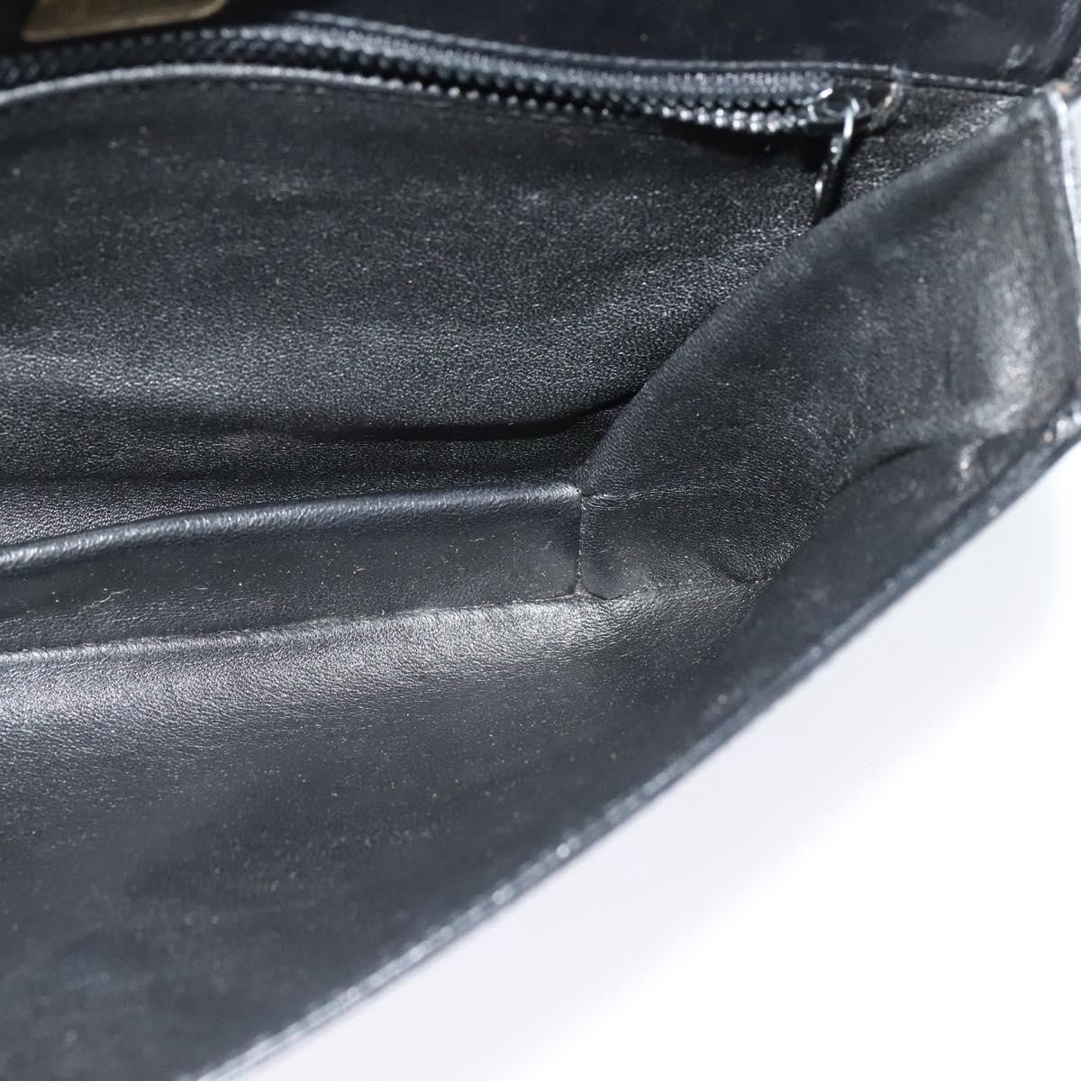 Bally Vintage Leather, Black, Leather, Shoulder Bag