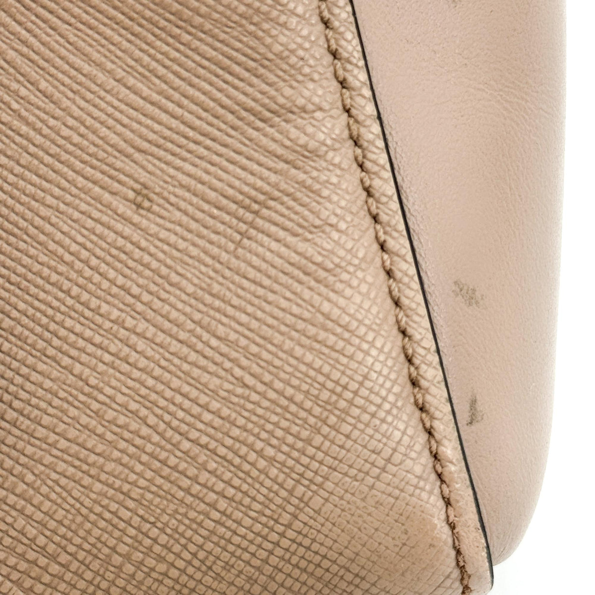 Prada Vintage Tote Leather, Beige, Leather, Tote Bag