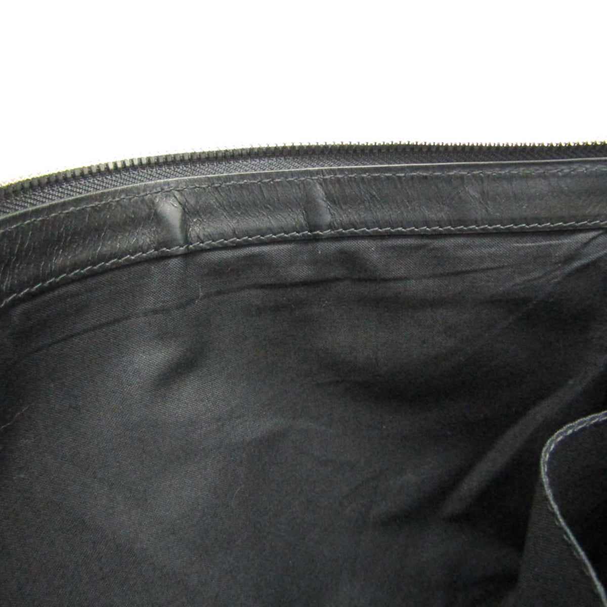 Balenciaga Navy Zip Canvas and Leather, Ecru, Canvas, Clutch