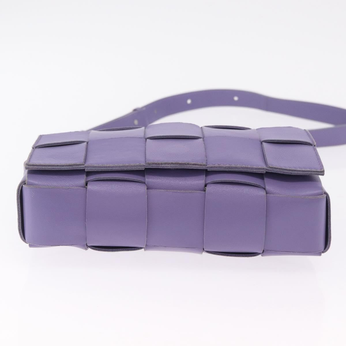 Bottega Veneta Cassette Maxi Intrecciato Leather, Purple, Leather, Crossbody Bag