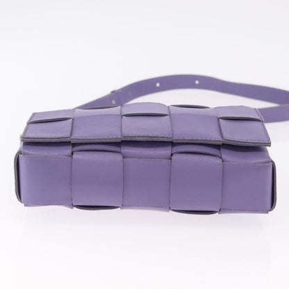 Bottega Veneta Cassette Maxi Intrecciato Leather, Purple, Leather, Crossbody Bag