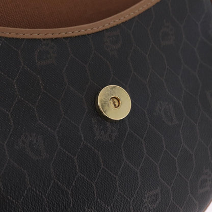 Christian Dior Vintage Honeycomb Canvas, Black, Canvas, Shoulder Bag