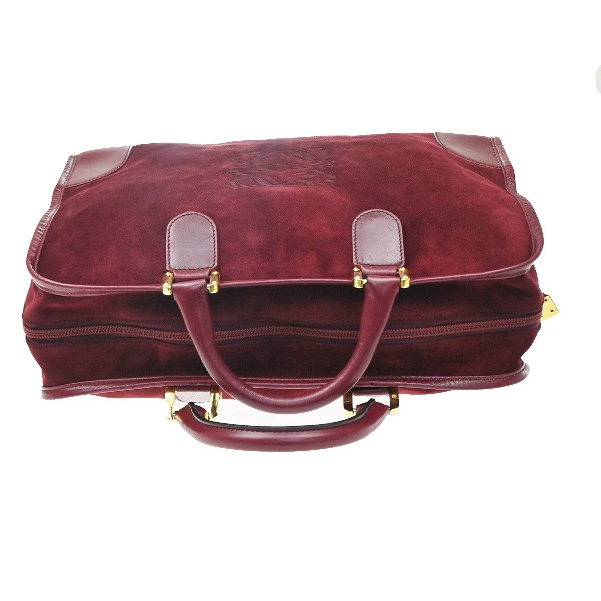 Loewe Amazona Suede, Burgundy, Suede, Handbag