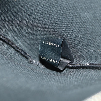 Bvlgari Tote Leather, Gray, Leather, Tote Bag