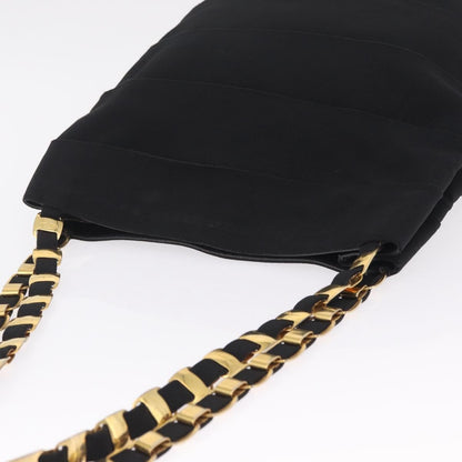 Salvatore Ferragamo Vala Chain Canvas, Black, Canvas, Shoulder Bag