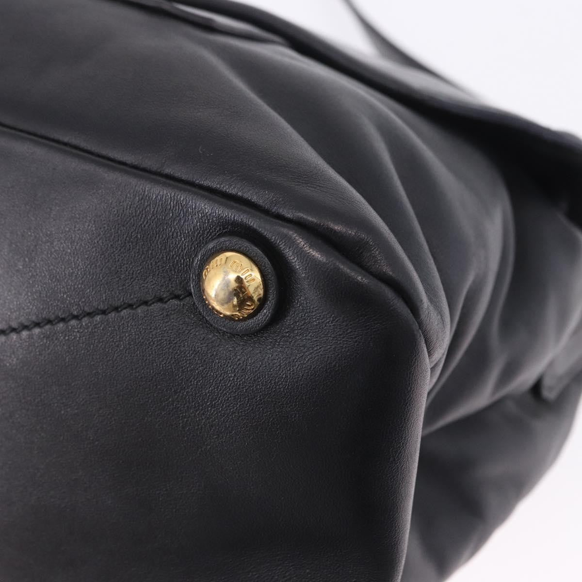Miu Miu Beau Top Handle Leather, Black, Leather, Handbag