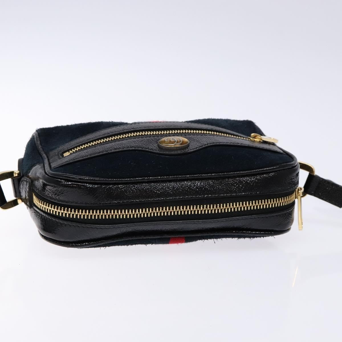 Gucci Ophidia Suede, Navy, Suede, Shoulder Bag
