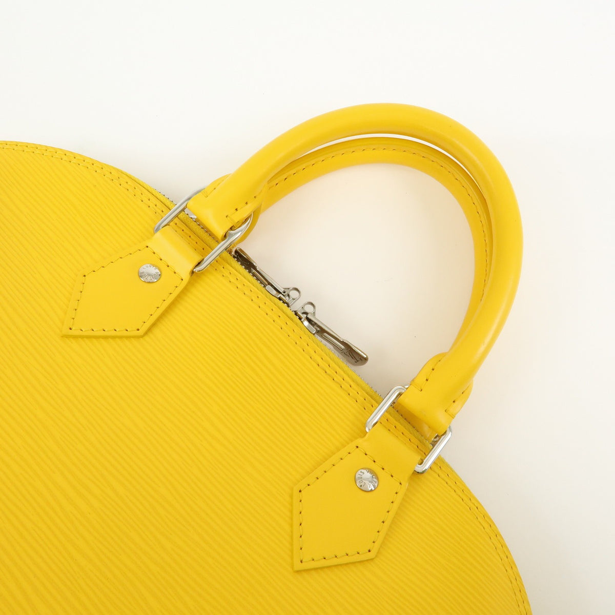 Louis Vuitton Alma Epi Leather, Yellow, Leather, Handbag