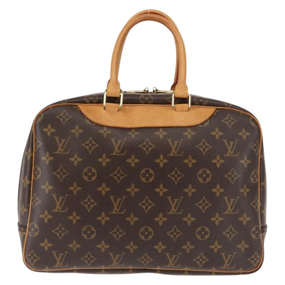 Louis Vuitton Deauville Handbag Monogram Canvas, BROWN, CANVAS, Handbag