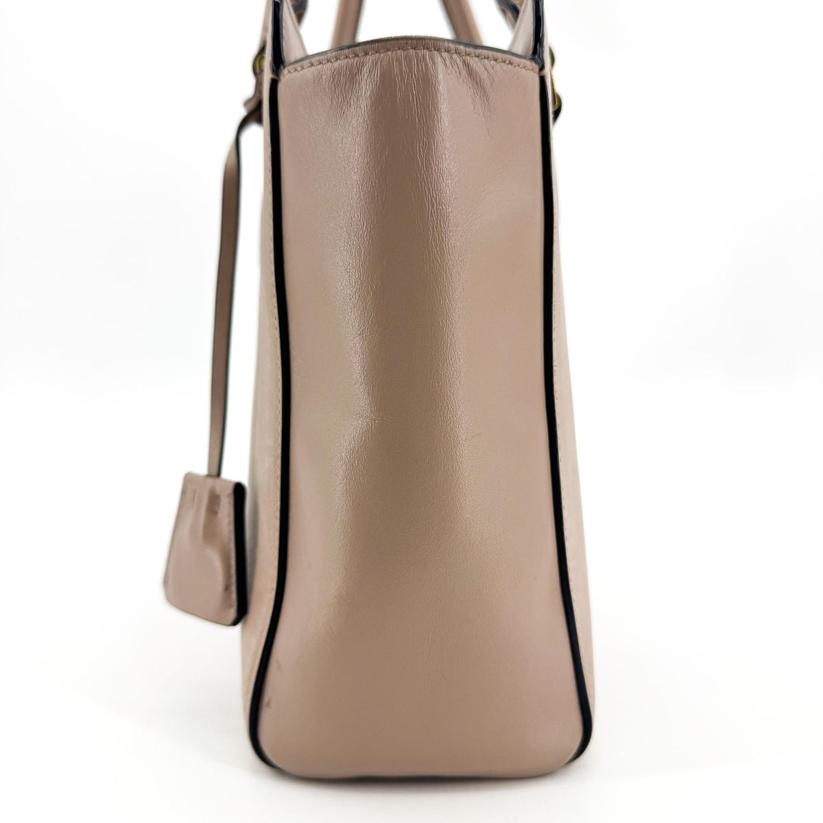 Prada Vintage Tote Leather, Beige, Leather, Tote Bag