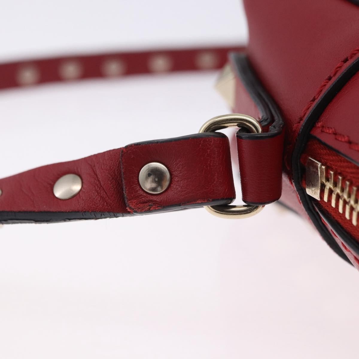 Valentino Garavani Rockstud Camera Leather, Red, Leather, Crossbody Bag