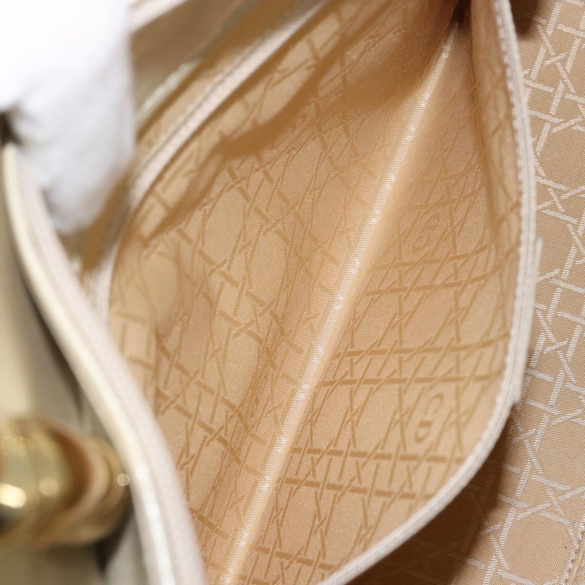 Christian Dior Diorissimo Tote Patent leather, BEIGE, LEATHER, Tote bag