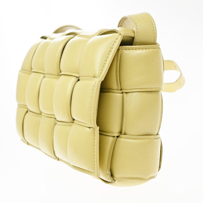 Bottega Veneta Cassette Padded Maxi Intrecciato Leather, Beige, Leather, Crossbody Bag
