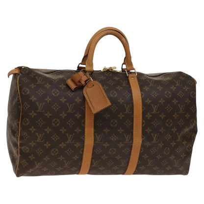 Louis Vuitton Keepall Bag Monogram Canvas, BROWN, CANVAS, Travel bag