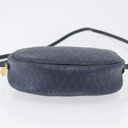 Christian Dior Vintage Honeycomb Canvas, Navy, Canvas, Shoulder Bag