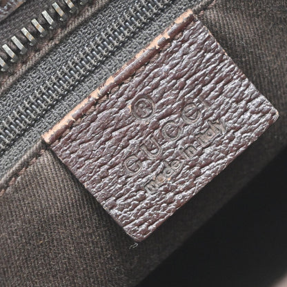 Gucci Vintage Ring Tote GG Canvas with Leather, Brown, Canvas, Tote Bag