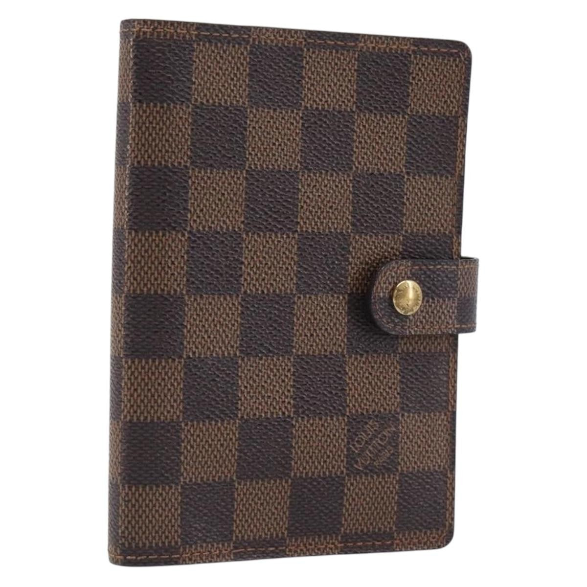 Louis Vuitton Ring Agenda Cover Damier, Brown, Canvas, Briefcase
