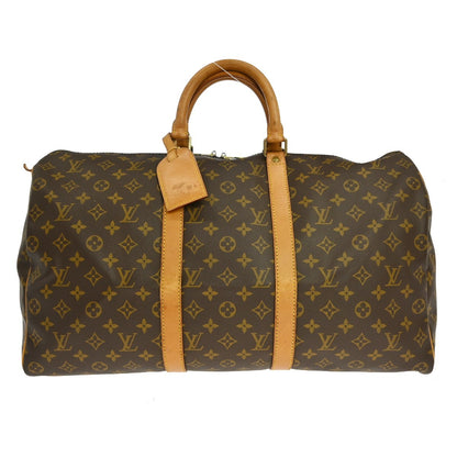 Louis Vuitton Keepall Monogram Canvas, Brown, Canvas, Travel Bag