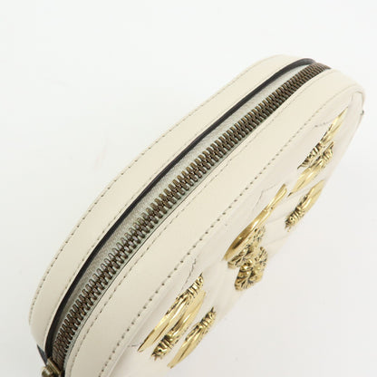 Gucci GG Marmont Belt Embellished Matelasse Leather, Beige, Leather, Handbag