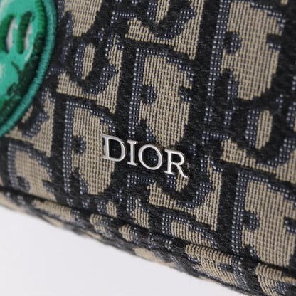 Christian Dior Kenny Scharf Safari Messenger Oblique Canvas with Applique, Navy, Canvas, Handbag