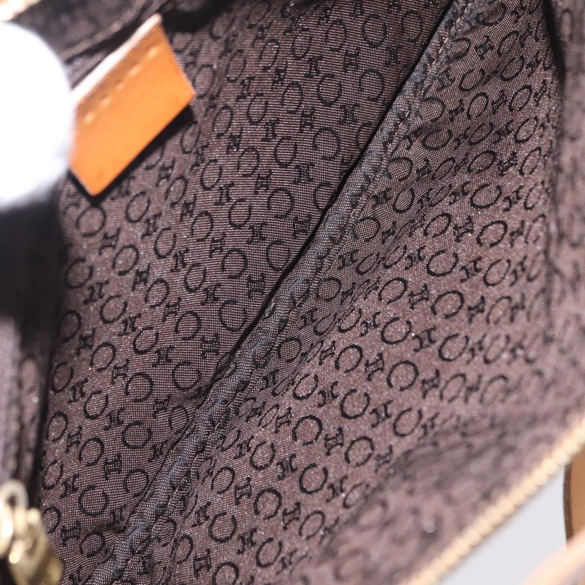 Celine C Macadam Shoulder Suede, Brown, Suede, Handbag