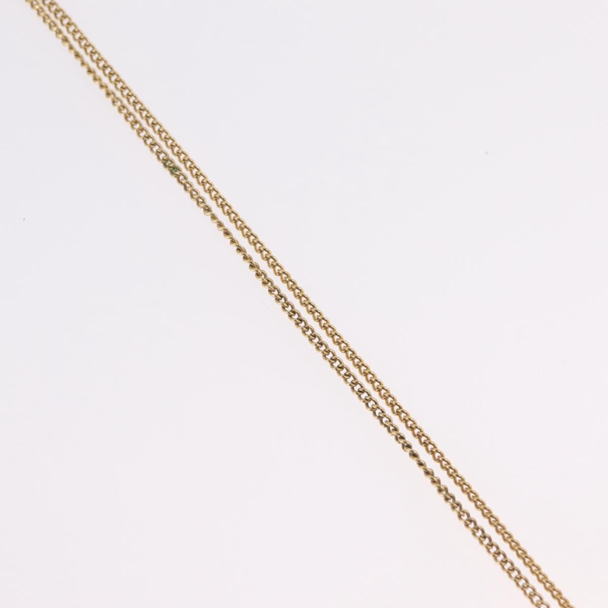 Christian Dior Round Logo Pendant Metal with Crystal, Gold, Metal, Necklace