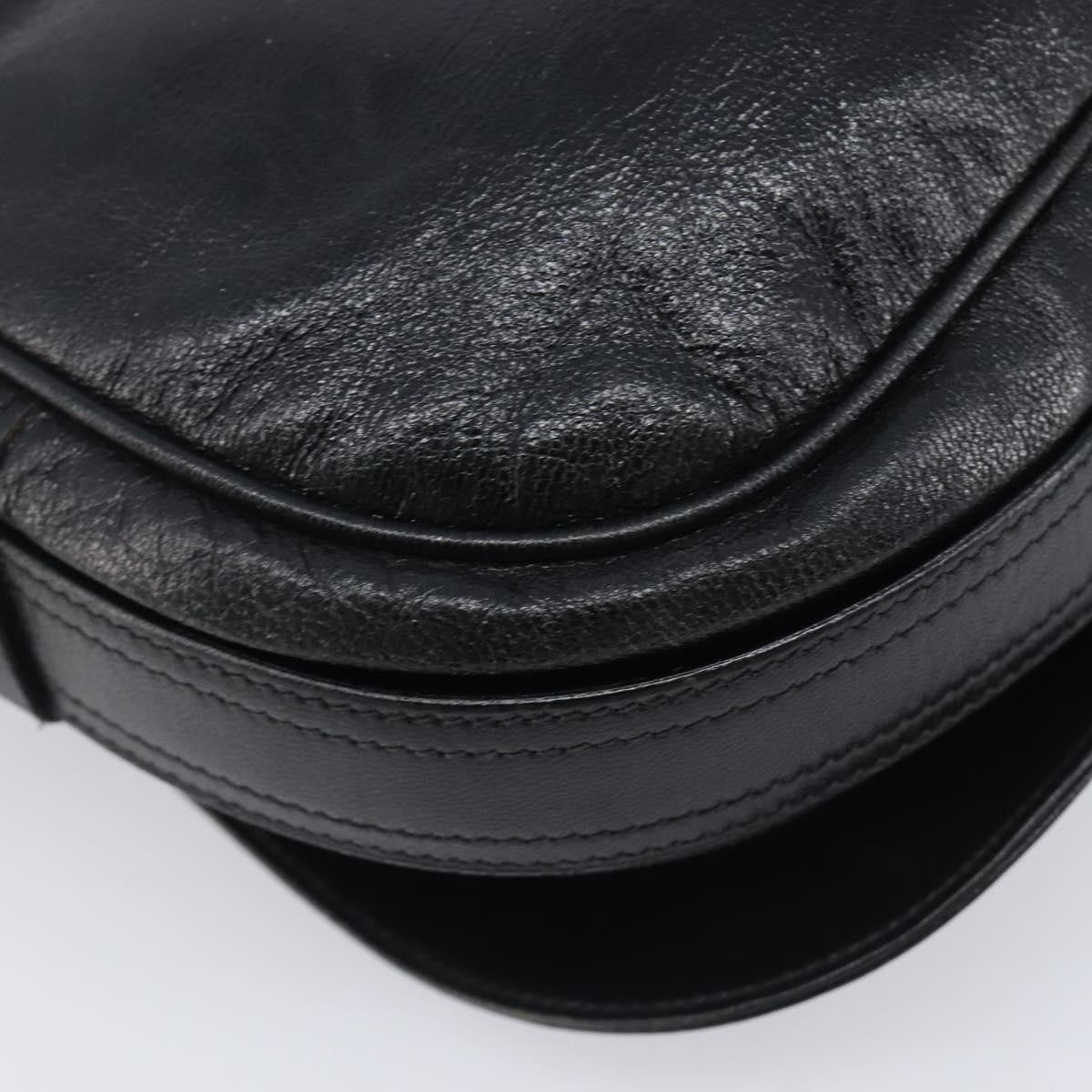 Celine Shoulder Leather, Black, Leather, Shoulder Bag