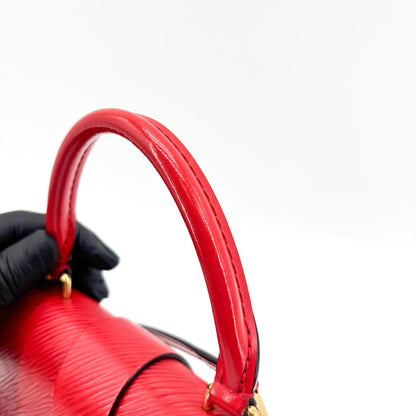 Louis Vuitton Locky Epi Leather, Red, Leather, Handbag