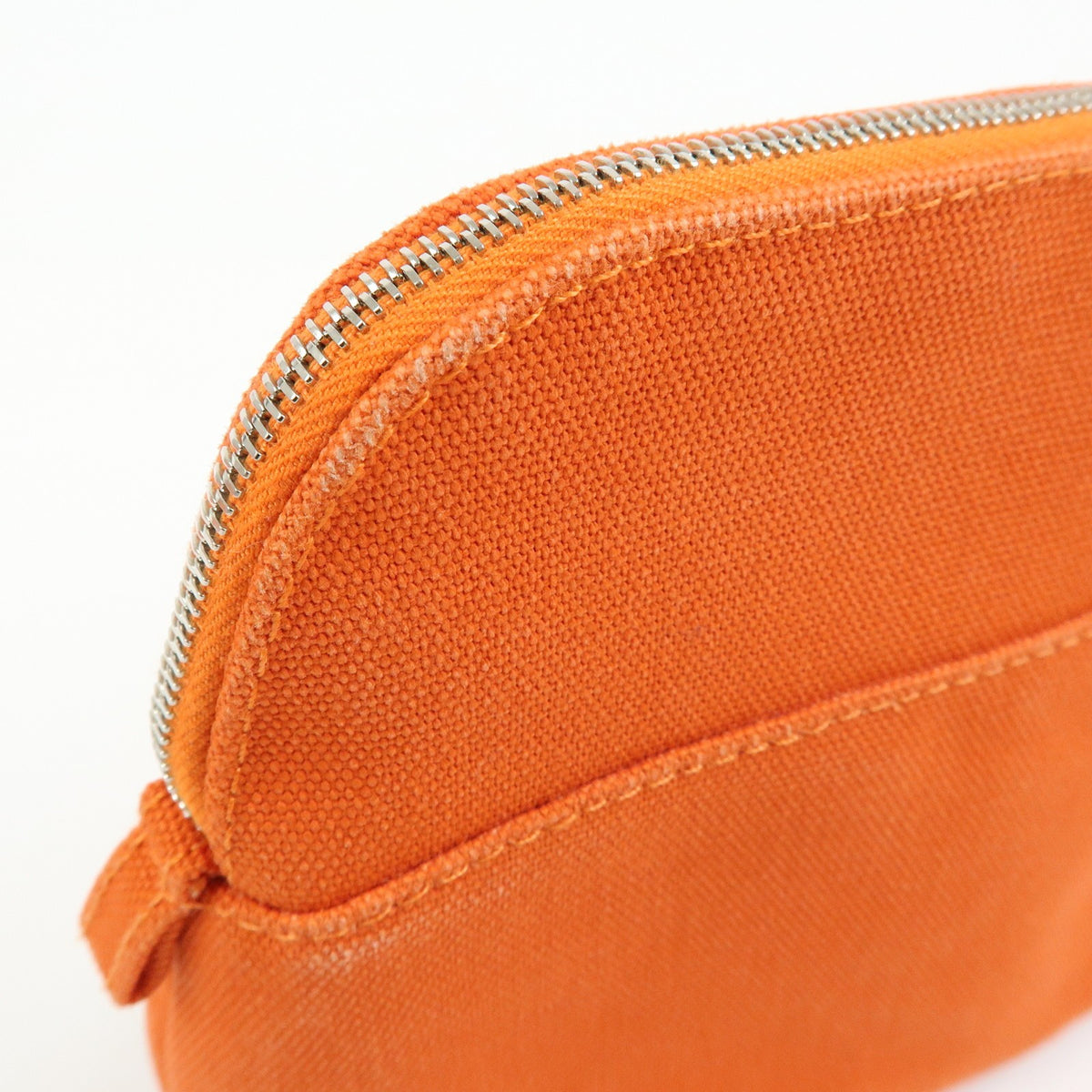 Hermes Bolide Travel Canvas, Orange, Canvas, Clutch