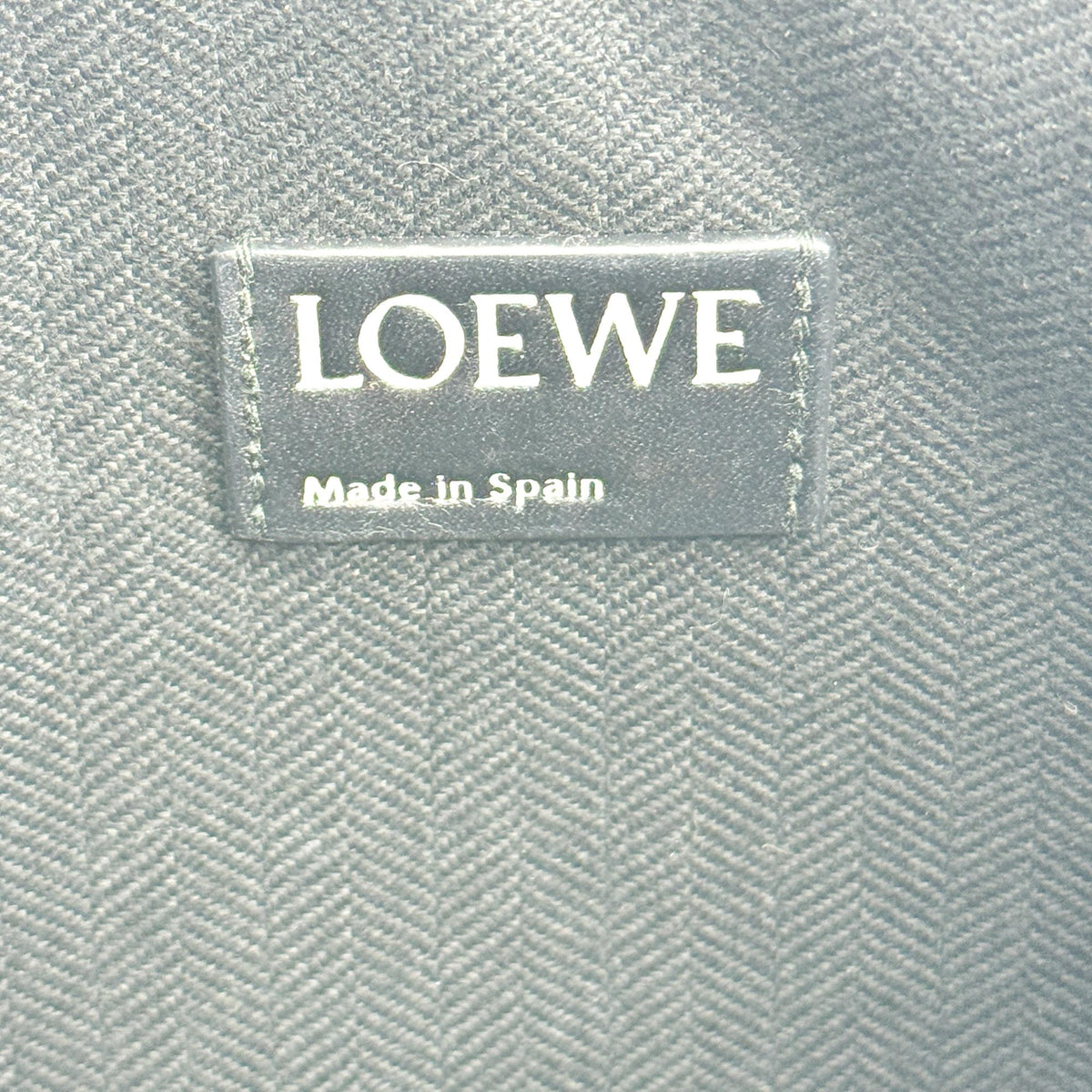 Loewe T Pouch Anagram Embossed Patent, Black, Leather, Clutch