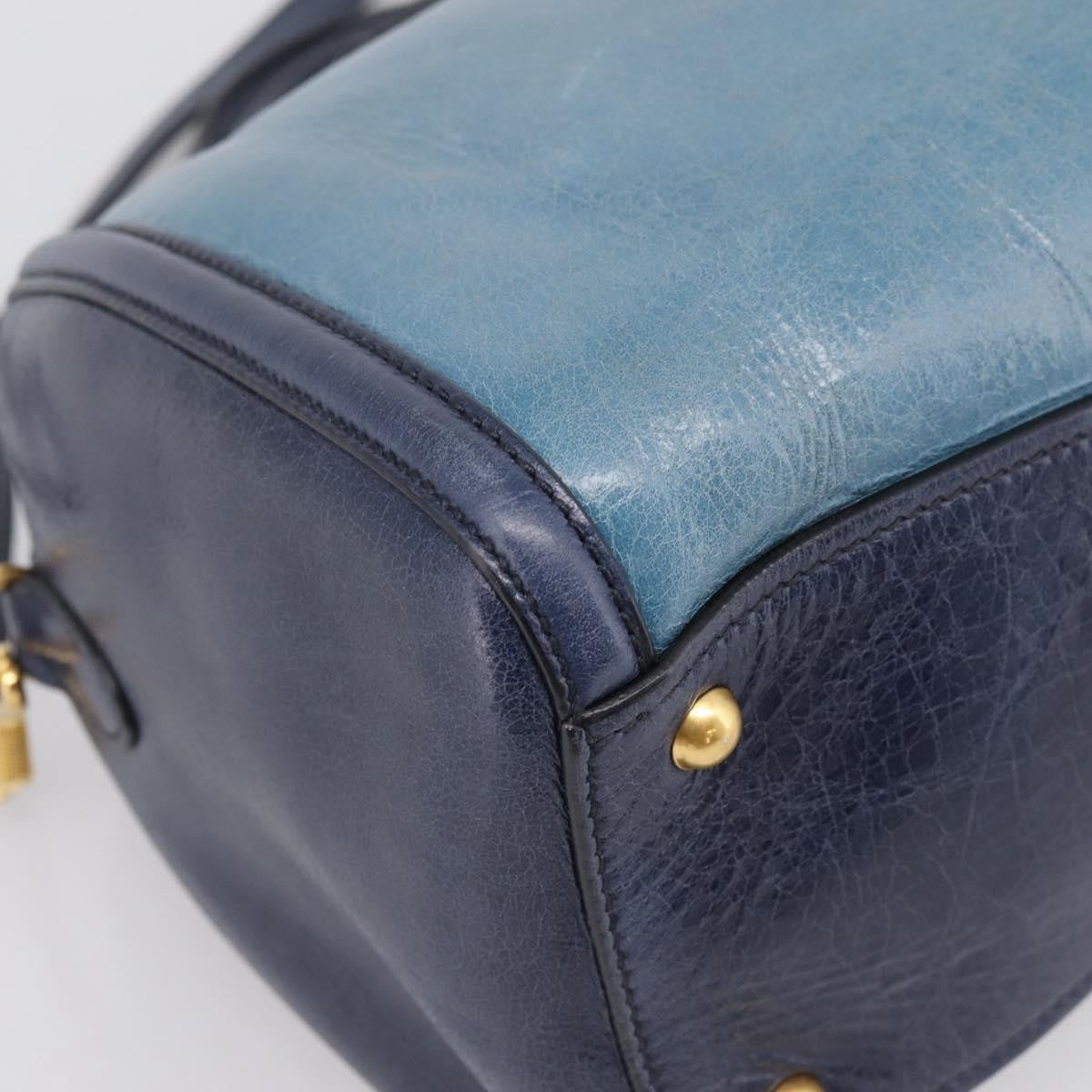 Miu Miu Beau Top Handle Leather, Navy, Leather, Handbag
