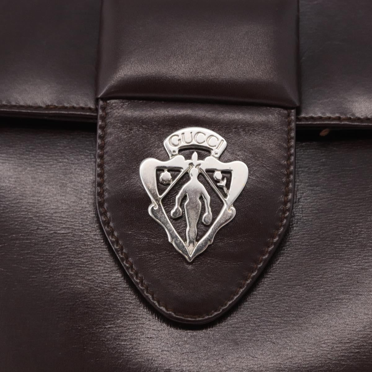 Gucci Vintage Leather, Brown, Leather, Shoulder Bag