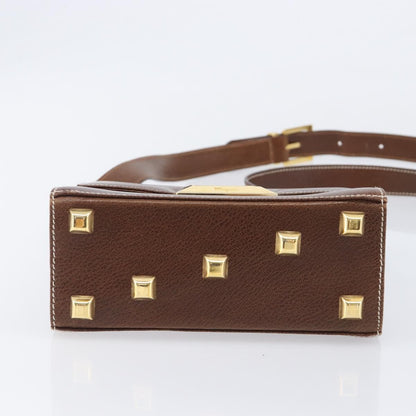 Salvatore Ferragamo Shoulder Bag Leather, Brown, Leather, Shoulder Bag