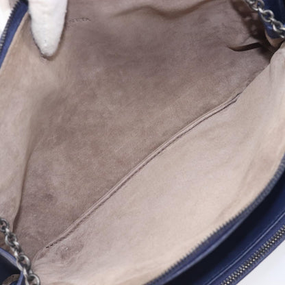 Bottega Veneta Compartment Chain Intrecciato Nappa, Blue, Leather, Shoulder Bag