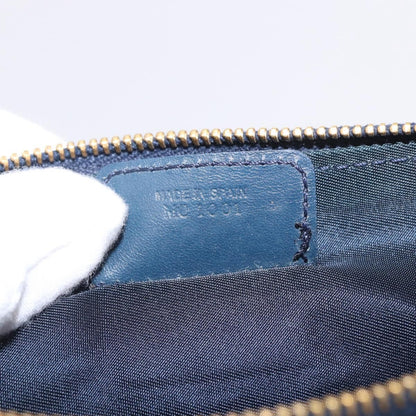 Christian Dior Vintage Saddle Bag Canvas, Navy, Canvas, Clutch