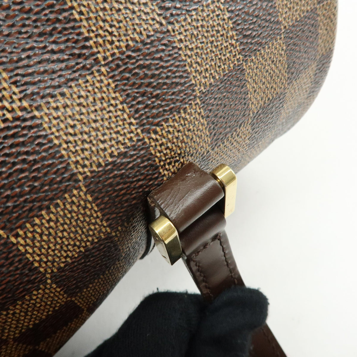 Louis Vuitton Papillon Damier Ebene, Brown, Canvas, Handbag