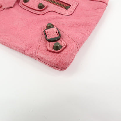 Balenciaga Classic Studs Reporter Leather, Pink, Leather, Crossbody Bag