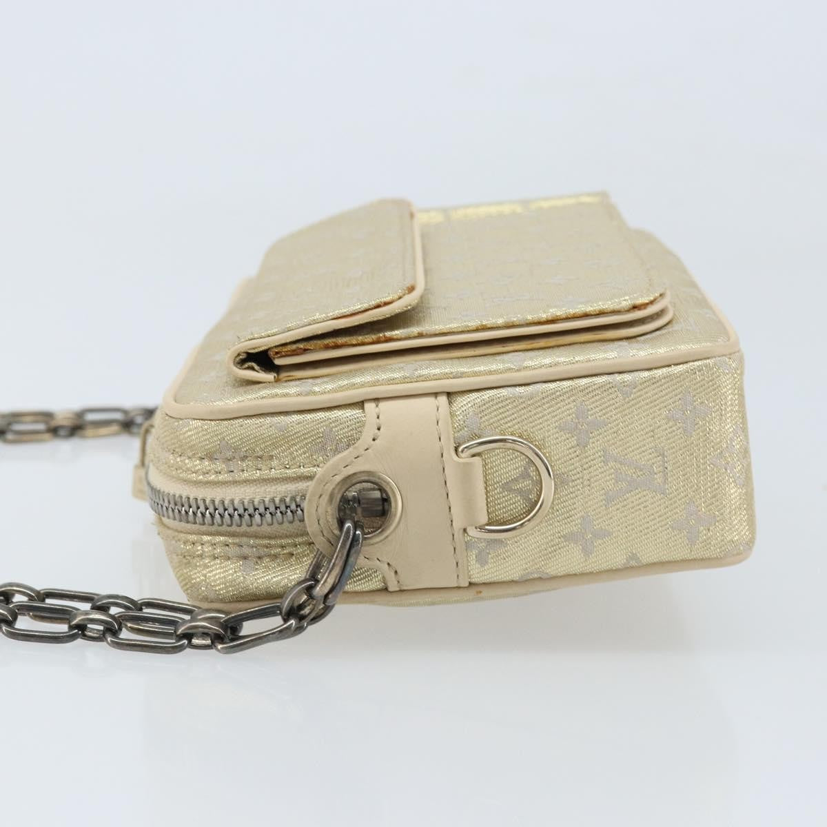 Louis Vuitton McKenna Mini Lin, Gold, Canvas, Shoulder Bag