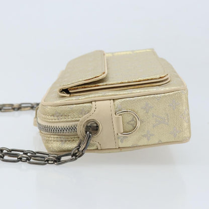 Louis Vuitton McKenna Mini Lin, Gold, Canvas, Shoulder Bag